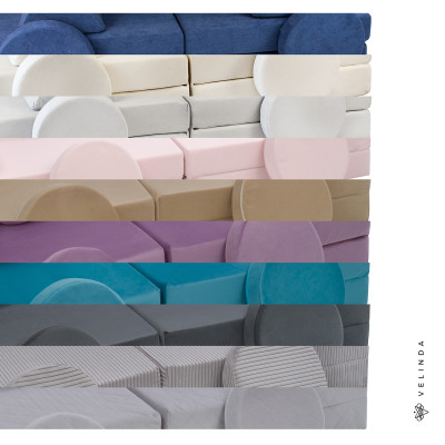 Modulare Kindersofa und Großbausteine-Set 2-in-1